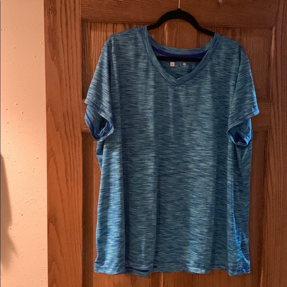Blue work out shirt